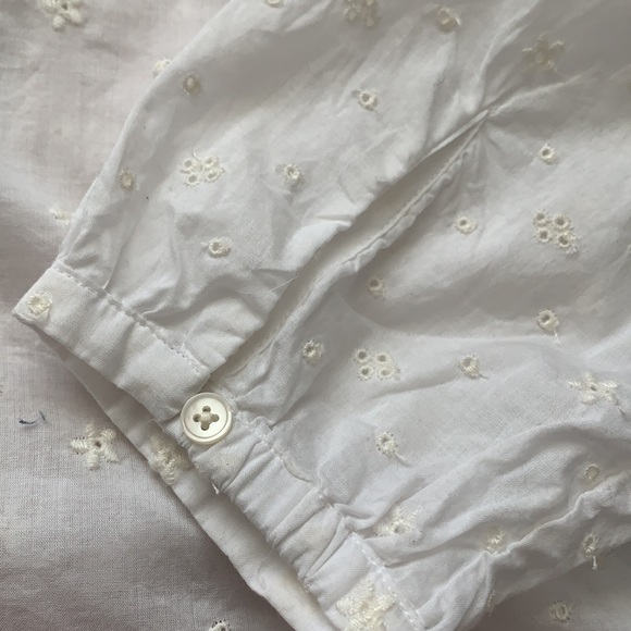 JCrew Embroidered Eyelet Long Sleeve Button-up Shirt - Picture 5 of 8